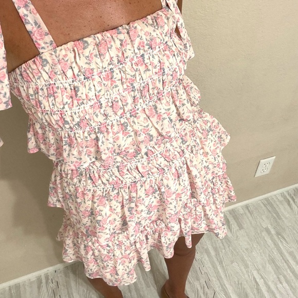 Tularosa Tiered Floral Mini Dress, size XS - Picture 6 of 12